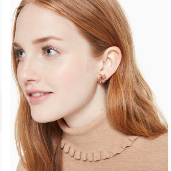 Kate Spade ♠️ NWT Rose Gold Bow Earrings - Picture 4 of 7
